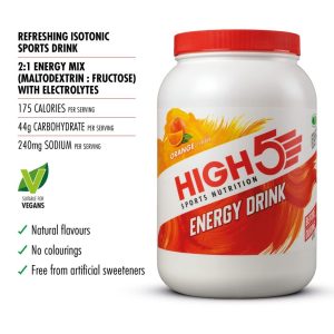 HIGH5 Energy Drink Appelsin 2.2kg, Pulver - Bilde 2