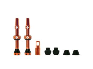 MUC-OFF Tubeless Ventil Kit V. 2.0 44 mm Oransje